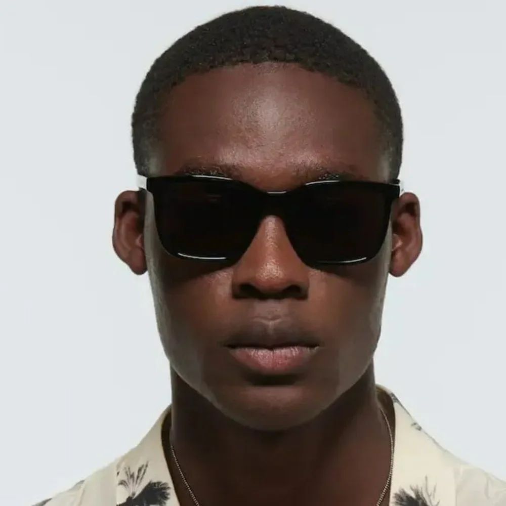 NEW Saint Laurent SL500 001 Black Gray Unisex Sunglasses